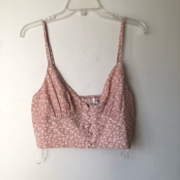 Princess Polly Shah Pink Floral Crop Top + Skirt Co-ord Set 8 - Picture 5 of 10